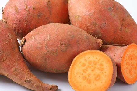 35532294 - sweet potatoes with orange flesh (rich source of vitamin a)
